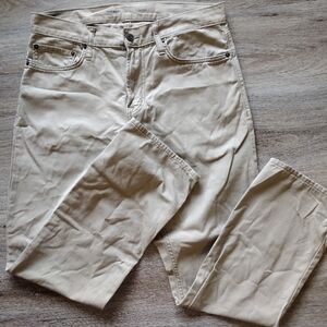 Old Navy Beige/Tan Straight-Leg Pants